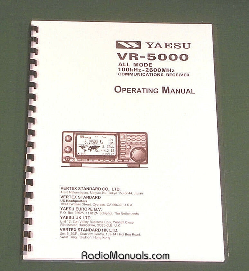 Yaesu VR-5000 Operating Manual
